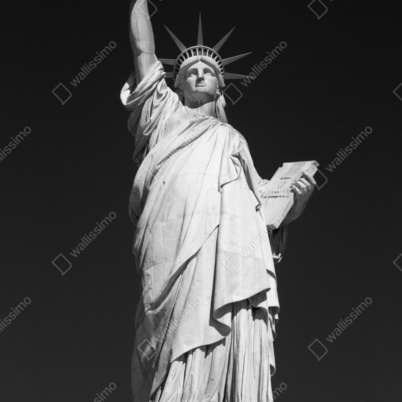 Repositionierbarer Aufkleber Freiheitsstatue in monochrom – Wallnifity® Repositionierbarer Aufkleber Freiheitsstatue in monochrom – Wallnifity®