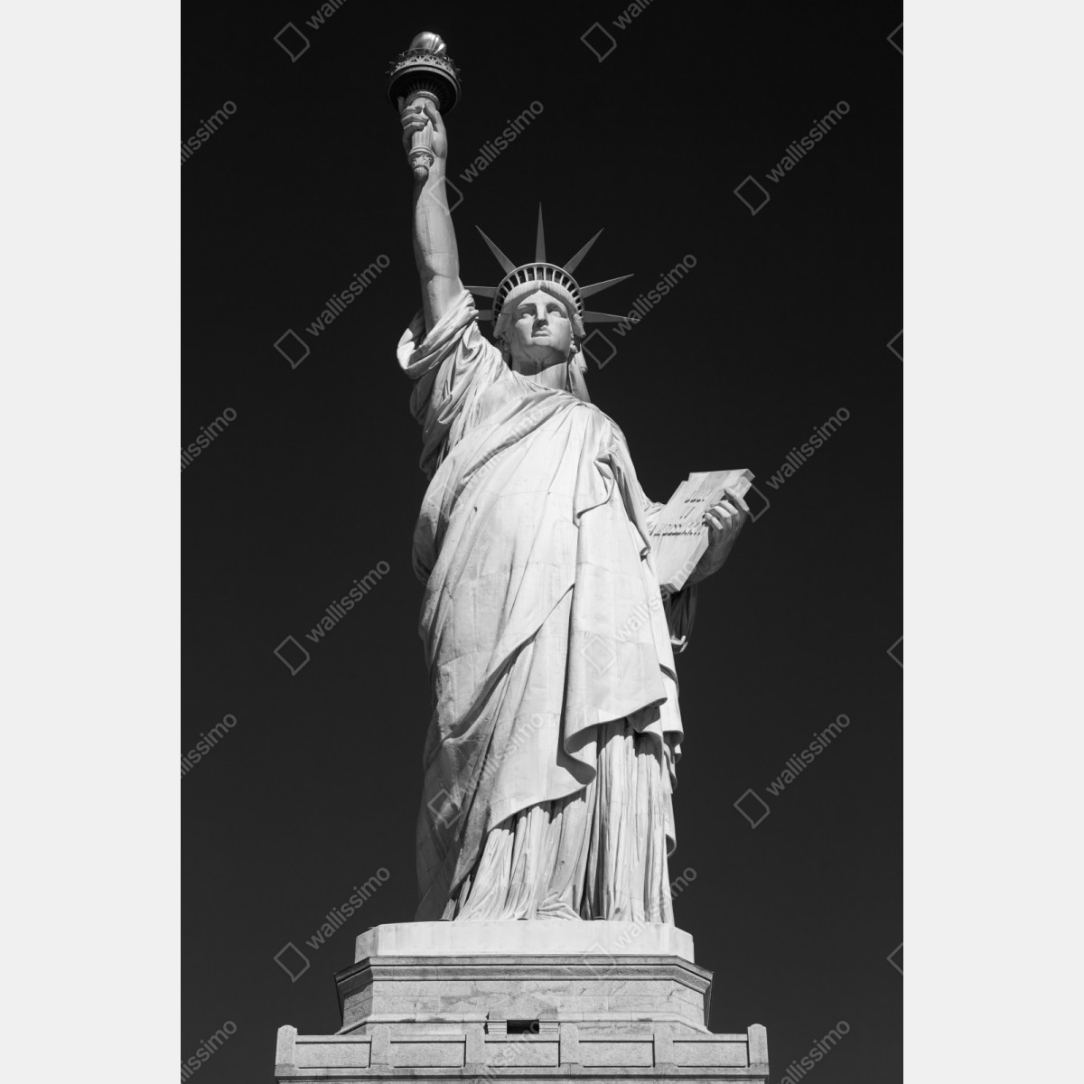 Repositionierbarer Aufkleber Freiheitsstatue in monochrom – Wallnifity® Repositionierbarer Aufkleber Freiheitsstatue in monochrom – Wallnifity®
