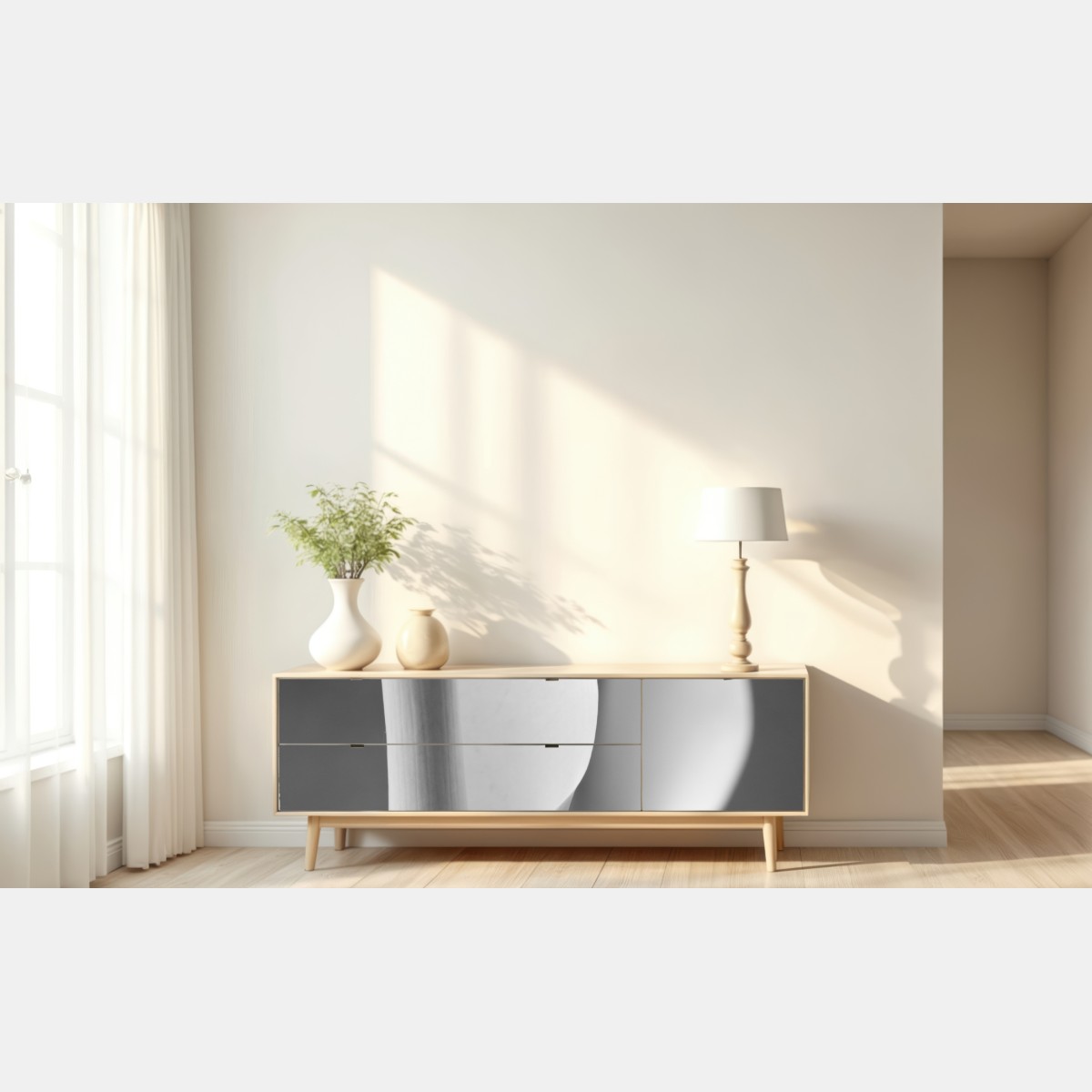 Repositionierbarer Aufkleber elegante calla-lilien in monochrom – Wallnifity® Repositionierbarer Aufkleber elegante calla-lilien in monochrom – Wallnifity®