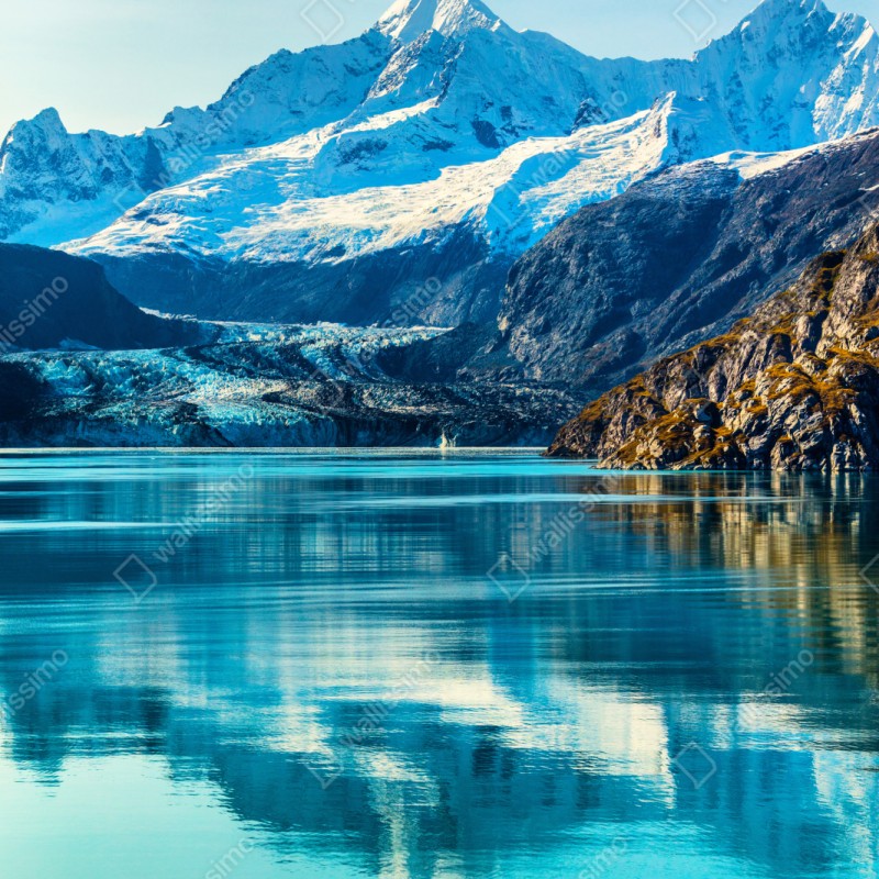 Repositionierbarer Aufkleber ruhiger türkisfarbener bergsee – Wallnifity® Repositionierbarer Aufkleber ruhiger türkisfarbener bergsee – Wallnifity®