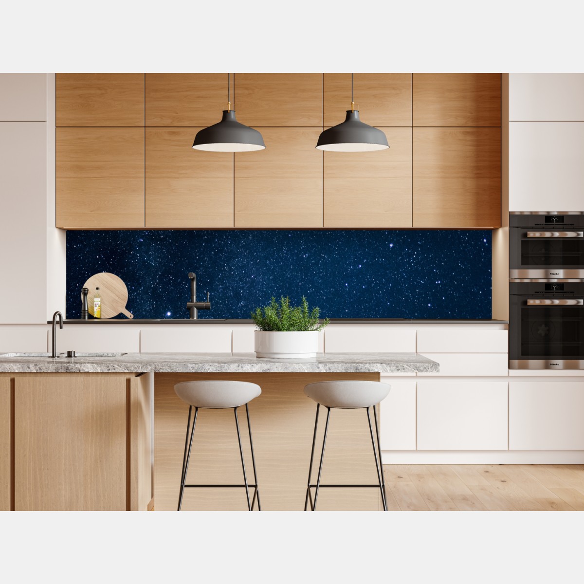 Repositionierbarer Aufkleber tiefblauer sternenhimmel – Wallnifity® Repositionierbarer Aufkleber tiefblauer sternenhimmel – Wallnifity®