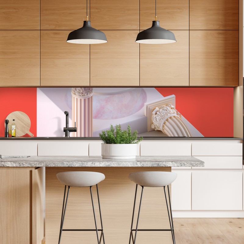 Repositionierbarer Aufkleber anmutige flamingos im flachen wasser – Wallnifity®