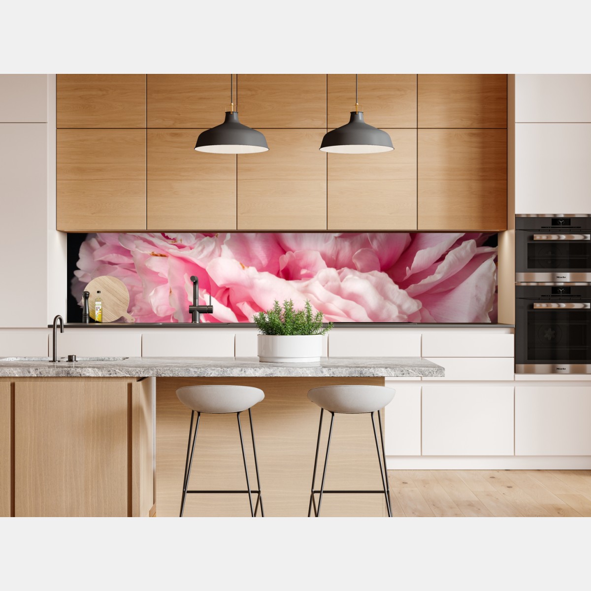 Repositionierbarer Aufkleber zarte rosa pfingstrose nahaufnahme – Wallnifity® Repositionierbarer Aufkleber zarte rosa pfingstrose nahaufnahme – Wallnifity®