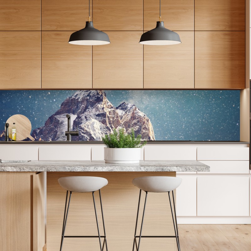 Repositionierbarer Aufkleber tiefblaues blattmuster – Wallnifity®