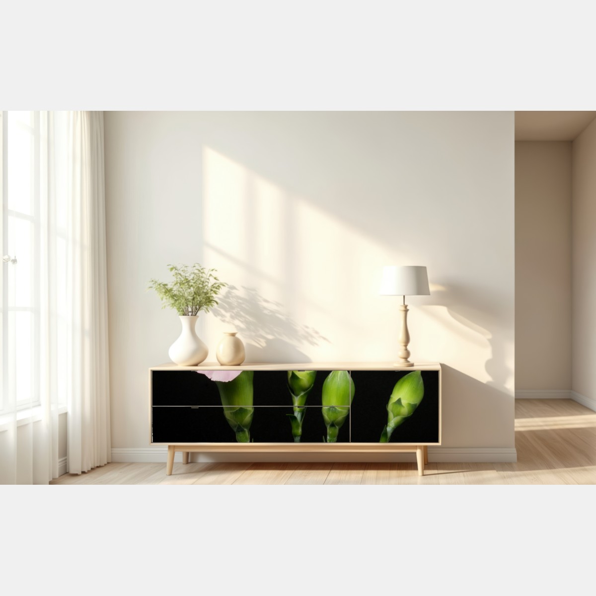 Repositionierbarer Aufkleber rosa nelken vor schwarzem hintergrund – Wallnifity® Repositionierbarer Aufkleber rosa nelken vor schwarzem hintergrund – Wallnifity®