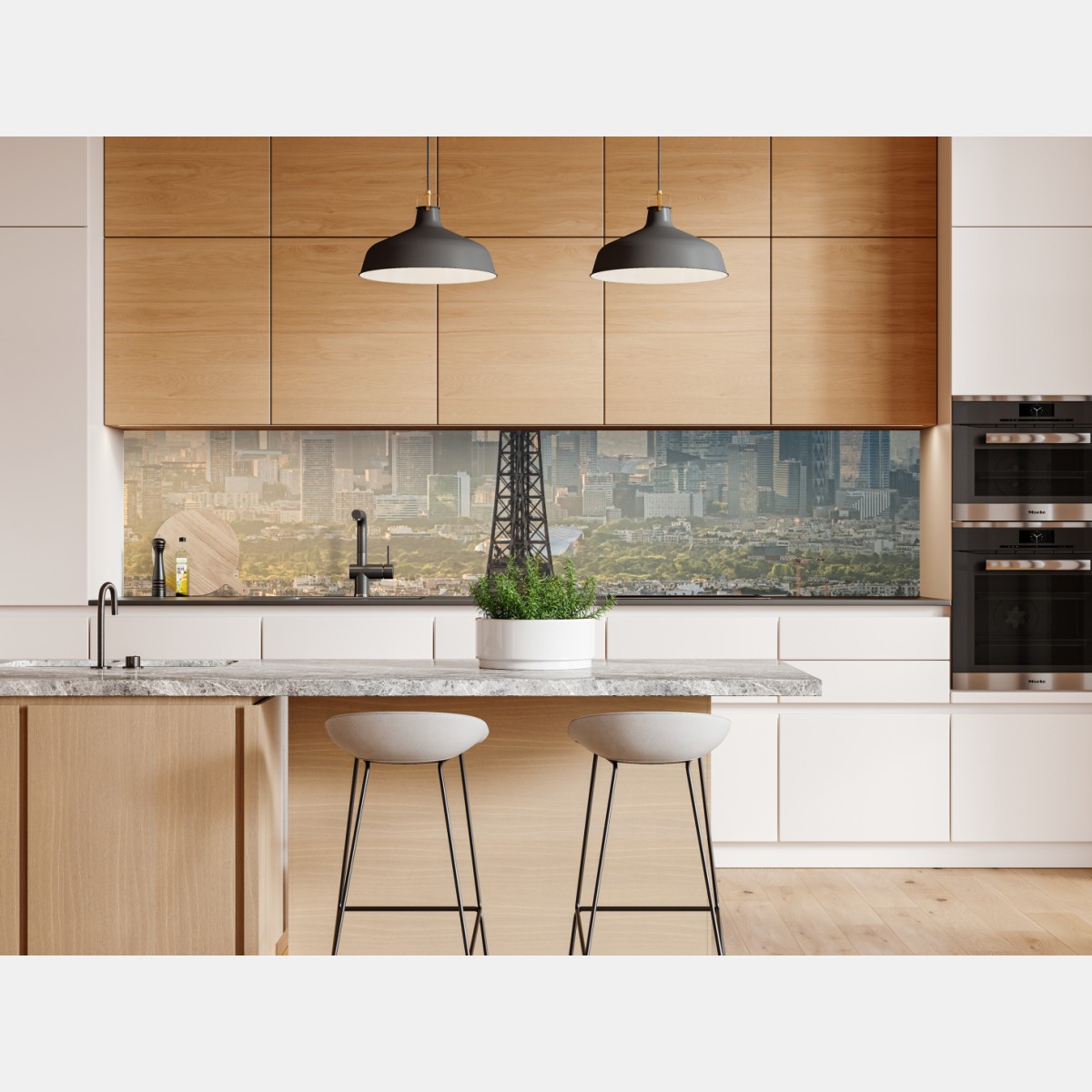 Repositionierbarer Aufkleber Paris skyline mit dem Eiffelturm – Wallnifity® Repositionierbarer Aufkleber Paris skyline mit dem Eiffelturm – Wallnifity®