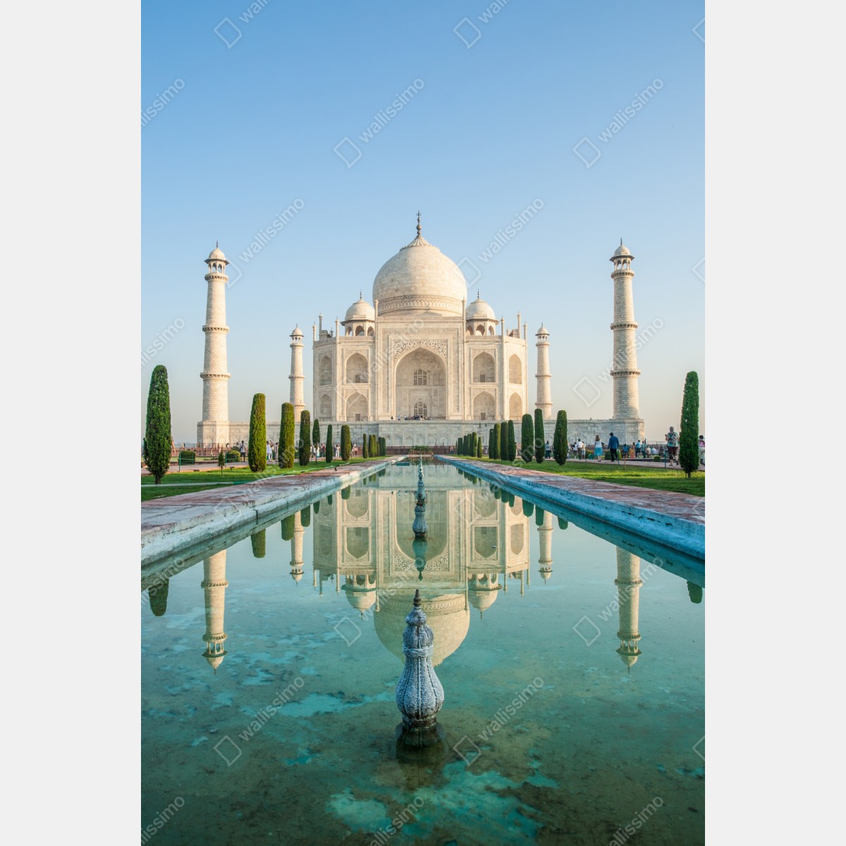 Repositionierbarer Aufkleber Taj Mahal spiegelung im morgendlichen licht – Wallnifity® Repositionierbarer Aufkleber Taj Mahal spiegelung im morgendlichen licht – Wallnifity®