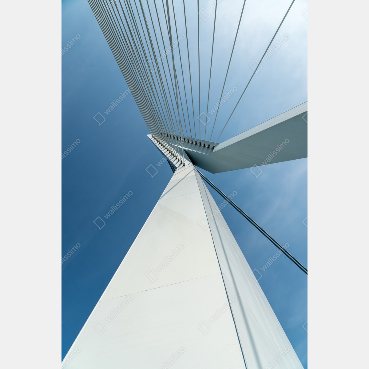 Repositionierbarer Aufkleber aufsteigende linien: moderner brückenpylon – Wallnifity® Repositionierbarer Aufkleber aufsteigende linien: moderner brückenpylon – Wallnifity®