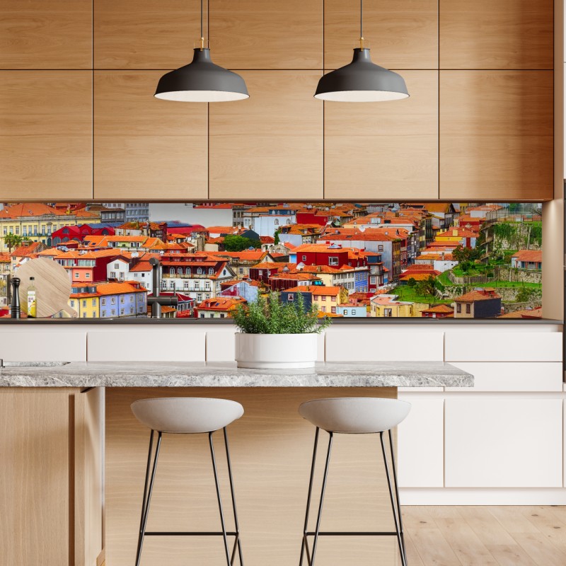 Repositionierbarer Aufkleber Budapest skyline mit dem ungarischen Parlament am Donauufer – Wallnifity®