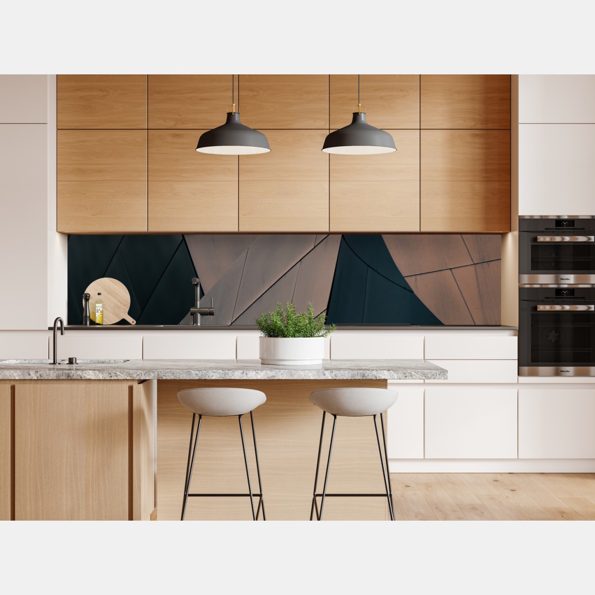 Repositionierbarer Aufkleber geometrische architekturformen aus metall – Wallnifity® Repositionierbarer Aufkleber geometrische architekturformen aus metall – Wallnifity®