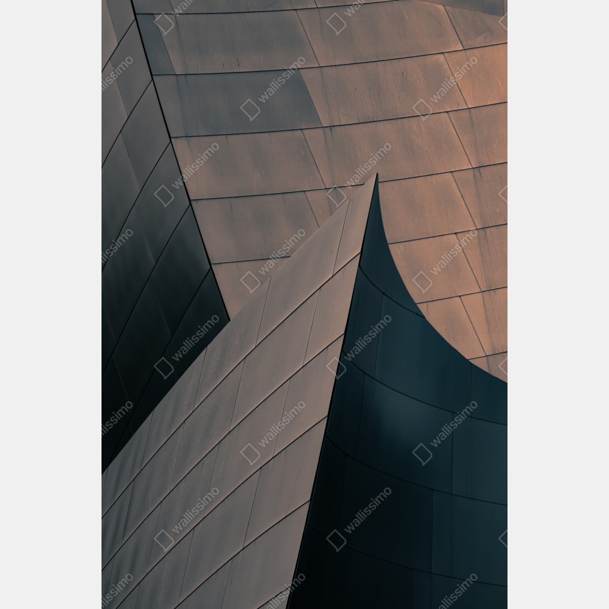 Repositionierbarer Aufkleber geometrische architekturformen aus metall – Wallnifity® Repositionierbarer Aufkleber geometrische architekturformen aus metall – Wallnifity®