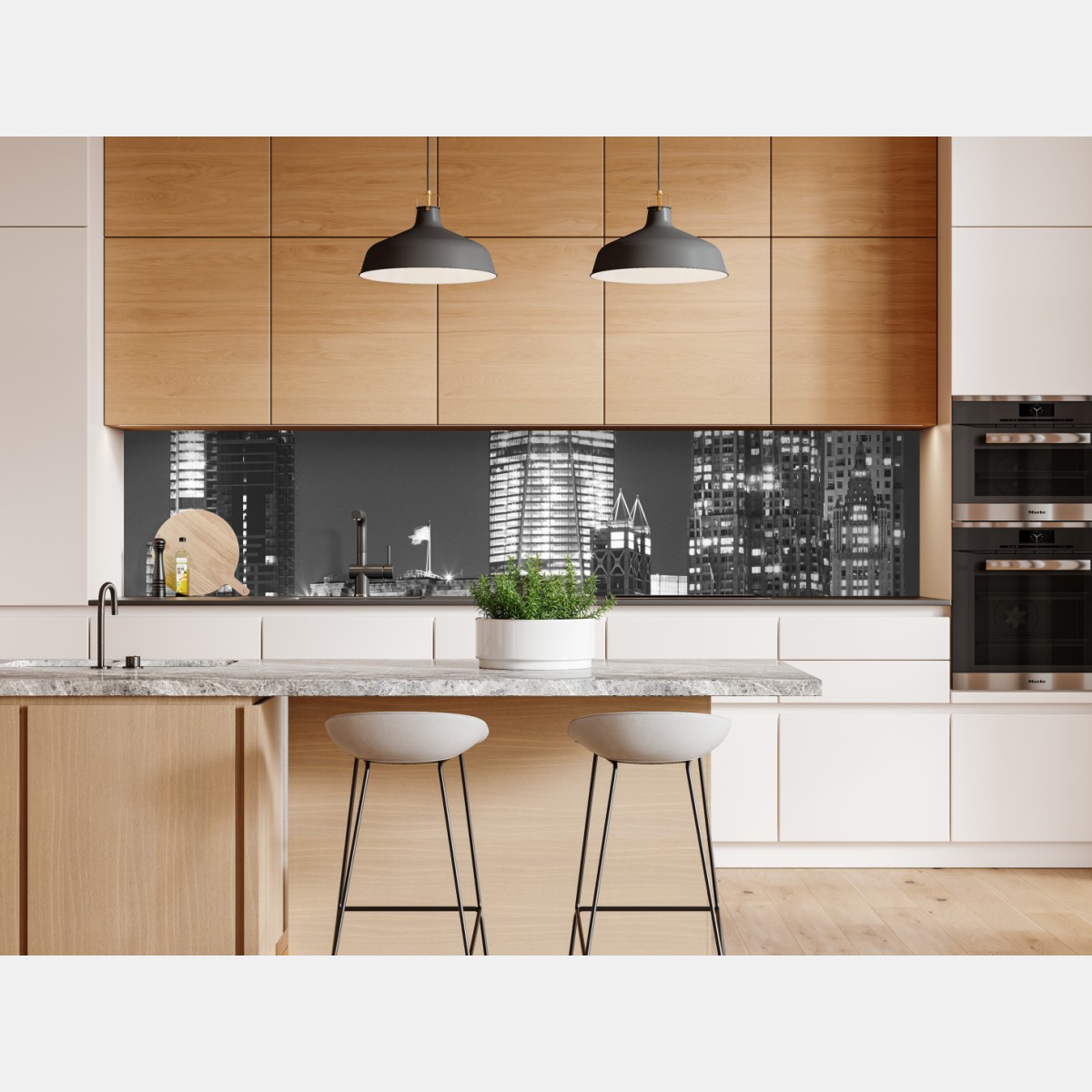 Repositionierbarer Aufkleber Brooklyn Bridge und Manhattan skyline bei nacht – Wallnifity® Repositionierbarer Aufkleber Brooklyn Bridge und Manhattan skyline bei nacht – Wallnifity®