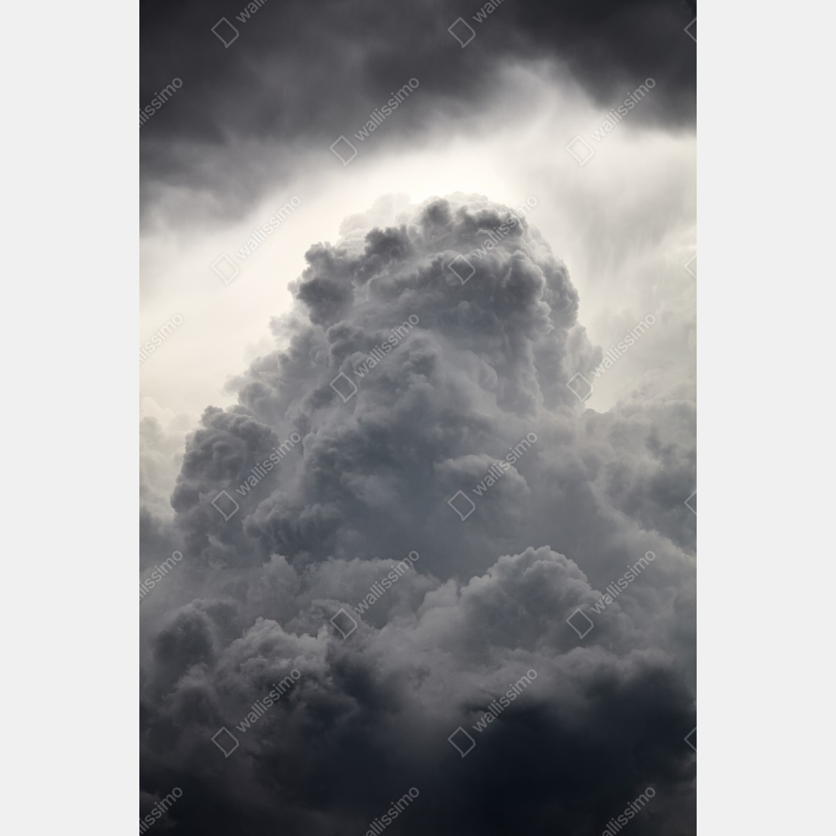 Repositionierbarer Aufkleber dramatische graue wolkenlandschaft – Wallnifity® Repositionierbarer Aufkleber dramatische graue wolkenlandschaft – Wallnifity®