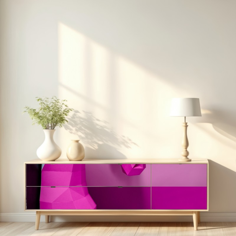 Repositionierbarer Aufkleber rosa geometrisches einhorn wanddekoration – Wallnifity® Repositionierbarer Aufkleber rosa geometrisches einhorn wanddekoration – Wallnifity®