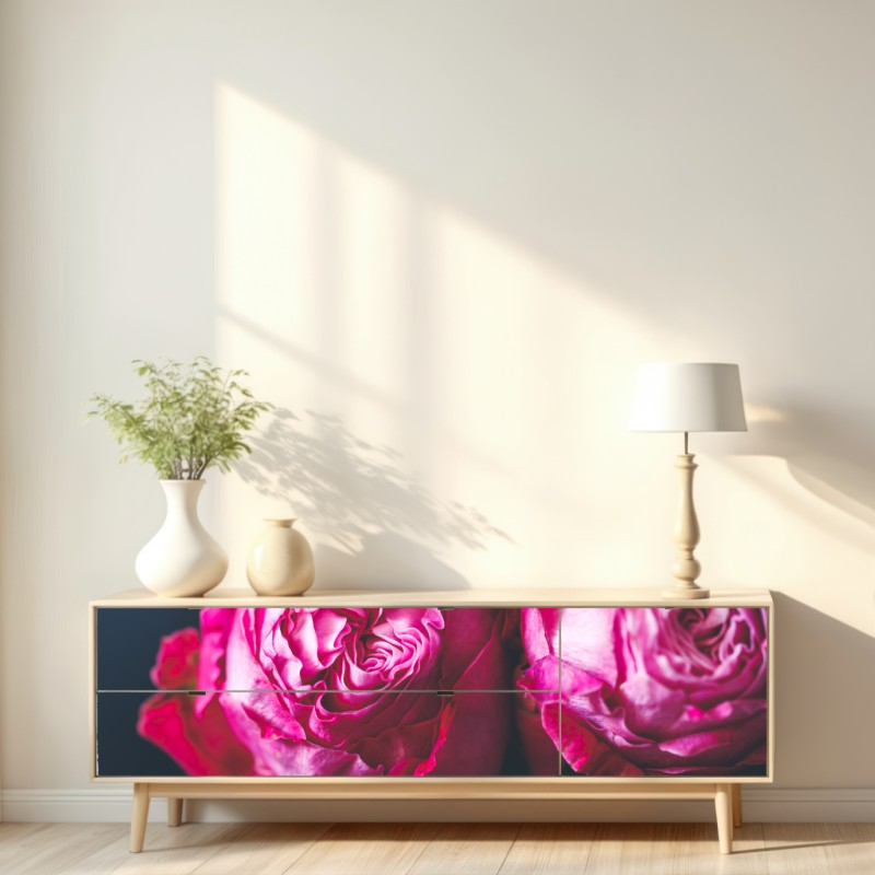 Repositionierbarer Aufkleber rosenbouquet makroaufnahme – Wallnifity® Repositionierbarer Aufkleber rosenbouquet makroaufnahme – Wallnifity®