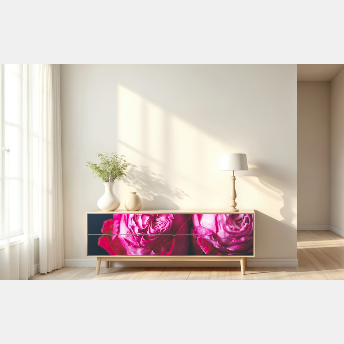 Repositionierbarer Aufkleber rosenbouquet makroaufnahme – Wallnifity® Repositionierbarer Aufkleber rosenbouquet makroaufnahme – Wallnifity®