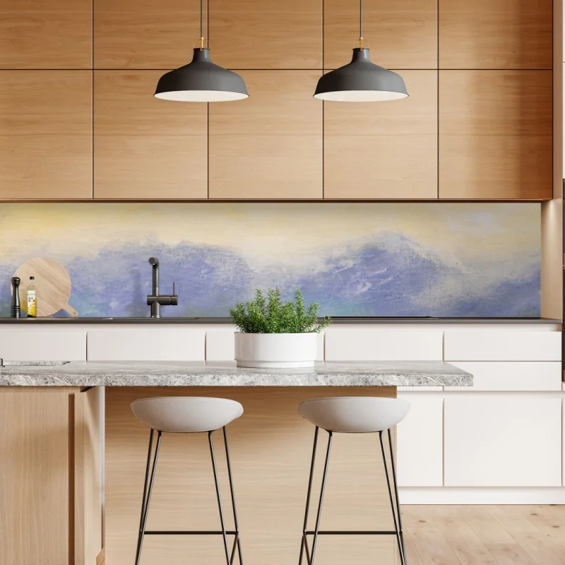 Repositionierbarer Aufkleber sonnenaufgang über der sommerwiese – Wallnifity® Repositionierbarer Aufkleber sonnenaufgang über der sommerwiese – Wallnifity®