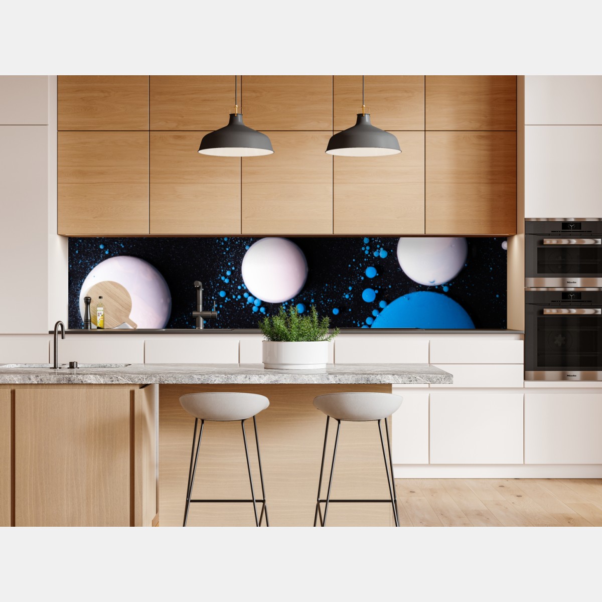Repositionierbarer Aufkleber blaues marmor flüssigmuster – Wallnifity® Repositionierbarer Aufkleber blaues marmor flüssigmuster – Wallnifity®
