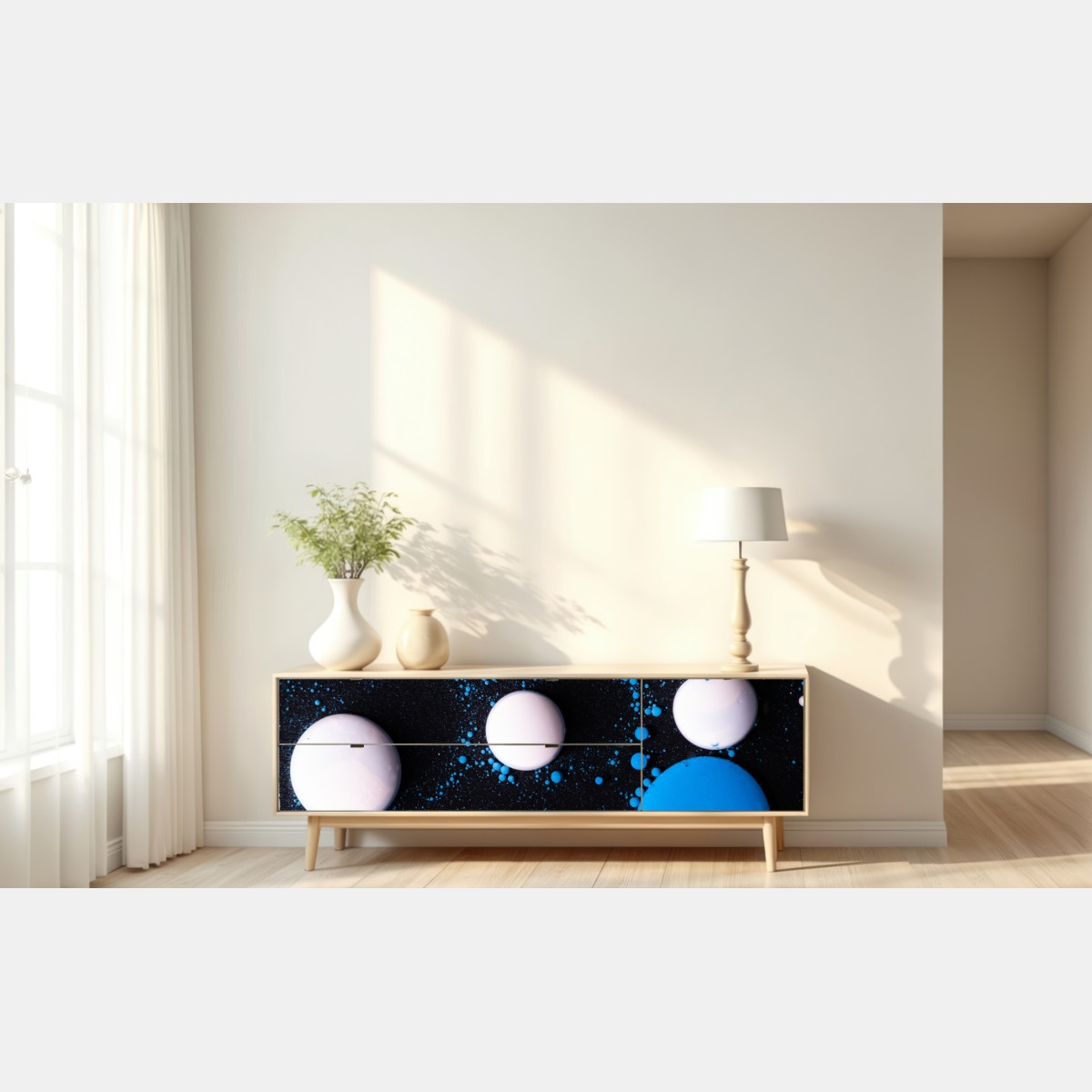 Repositionierbarer Aufkleber blaues marmor flüssigmuster – Wallnifity® Repositionierbarer Aufkleber blaues marmor flüssigmuster – Wallnifity®