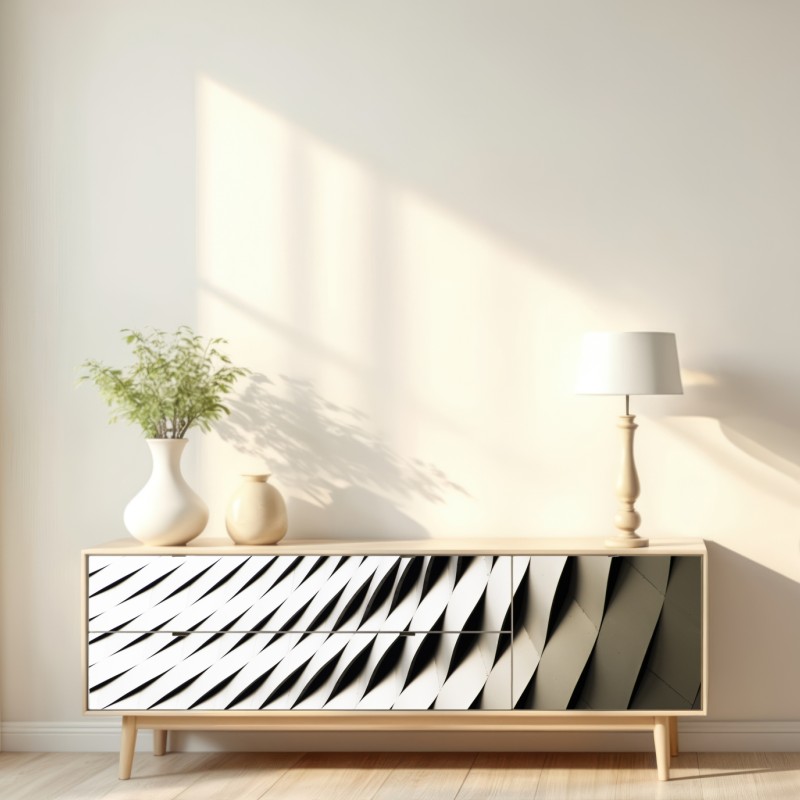 Repositionierbarer Aufkleber modernes geometrisches architekturmuster – Wallnifity® Repositionierbarer Aufkleber modernes geometrisches architekturmuster – Wallnifity®