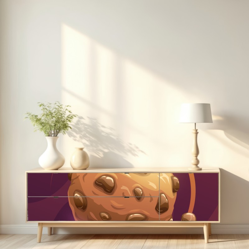 Repositionierbarer Aufkleber schokoladenkeks-galaxie – Wallnifity® Repositionierbarer Aufkleber schokoladenkeks-galaxie – Wallnifity®