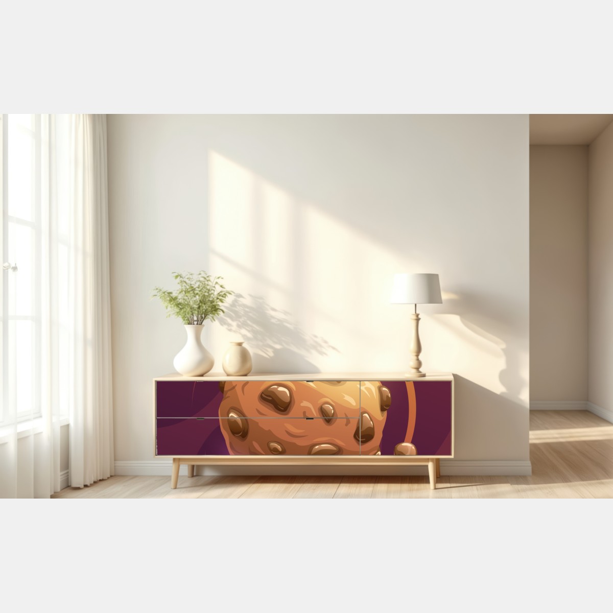 Repositionierbarer Aufkleber schokoladenkeks-galaxie – Wallnifity® Repositionierbarer Aufkleber schokoladenkeks-galaxie – Wallnifity®