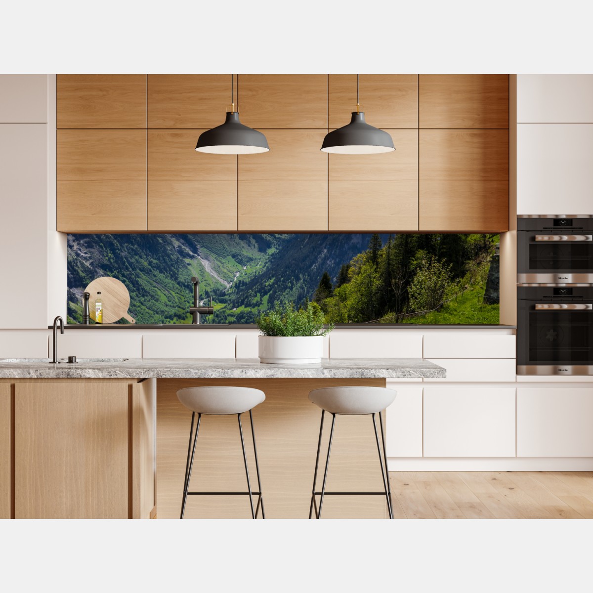 Repositionierbarer Aufkleber alpwiese im frühling vor schneebedeckten gipfeln – Wallnifity® Repositionierbarer Aufkleber alpwiese im frühling vor schneebedeckten gipfeln – Wallnifity®