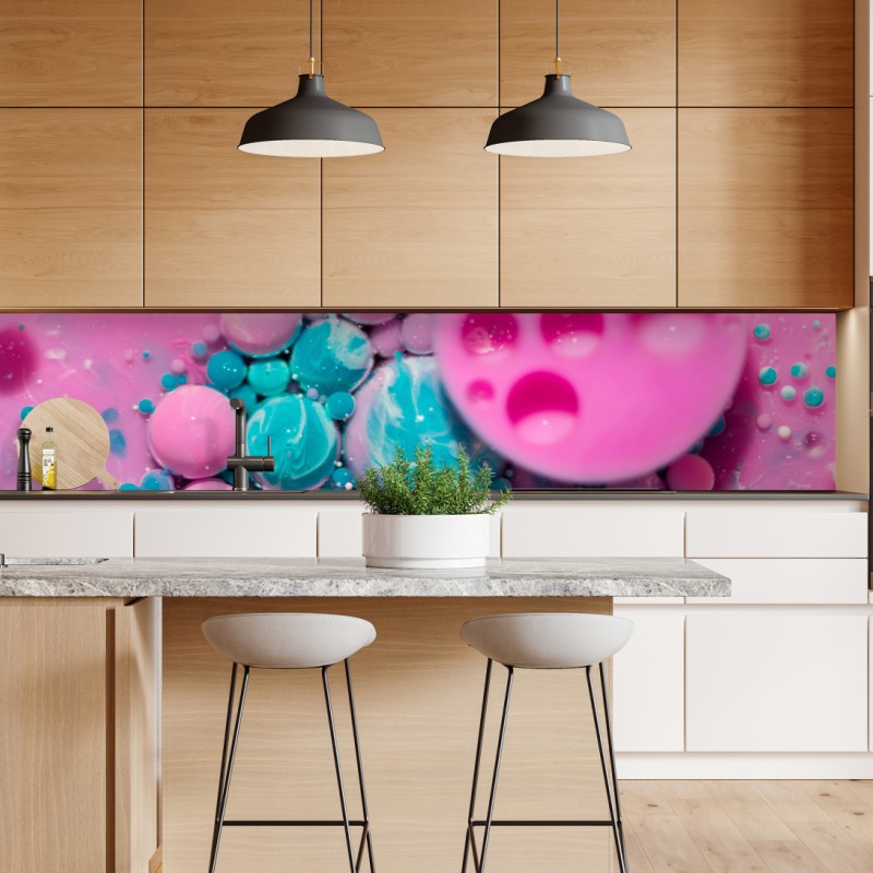 Repositionierbarer Aufkleber buntes bausteinmuster – Wallnifity®