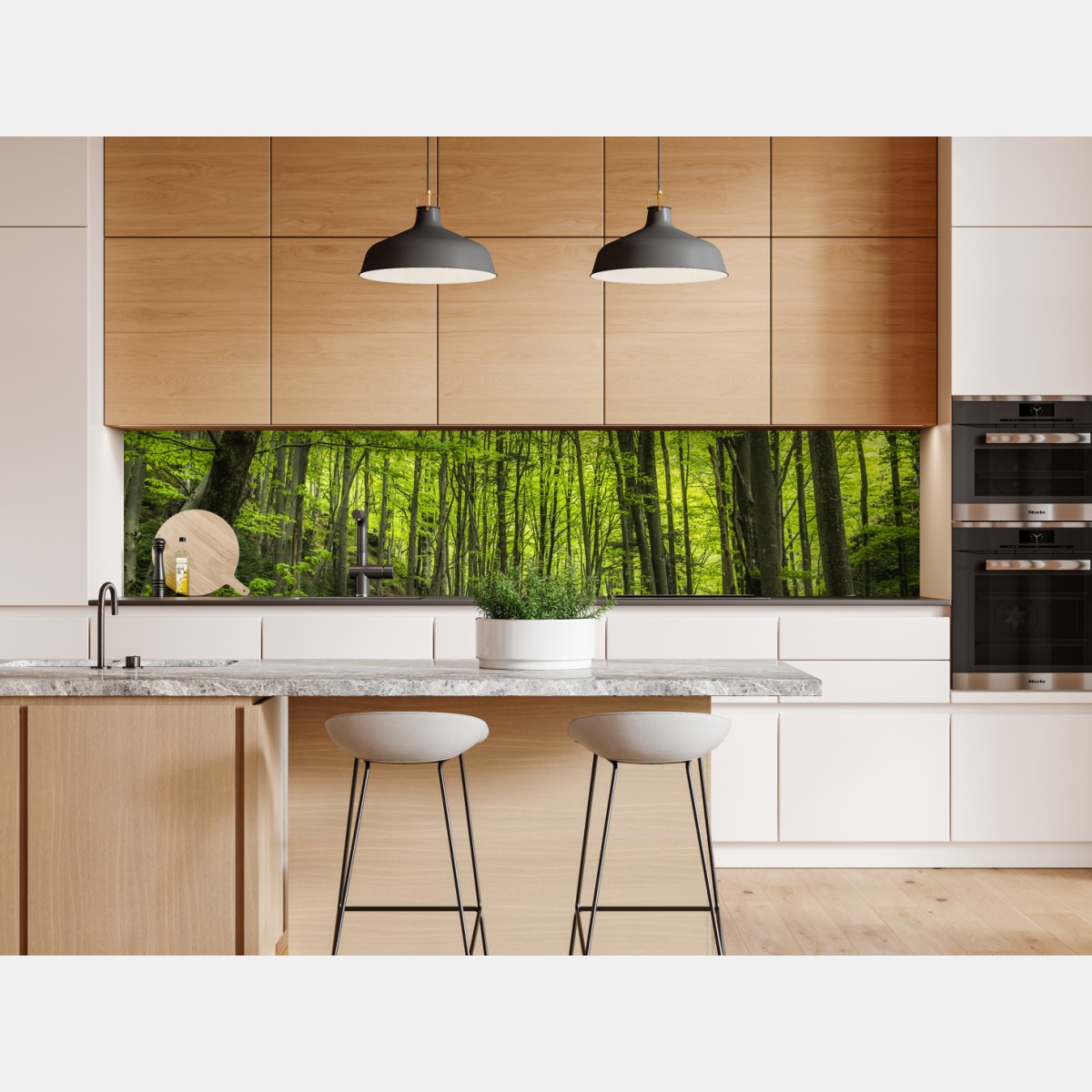 Repositionierbarer Aufkleber ruhiger grüner waldbach – Wallnifity® Repositionierbarer Aufkleber ruhiger grüner waldbach – Wallnifity®