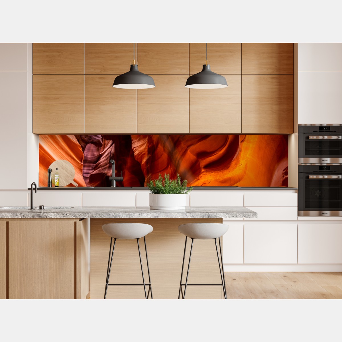 Repositionierbarer Aufkleber Antelope Canyon licht und geschwungene sandsteinformen – Wallnifity® Repositionierbarer Aufkleber Antelope Canyon licht und geschwungene sandsteinformen – Wallnifity®