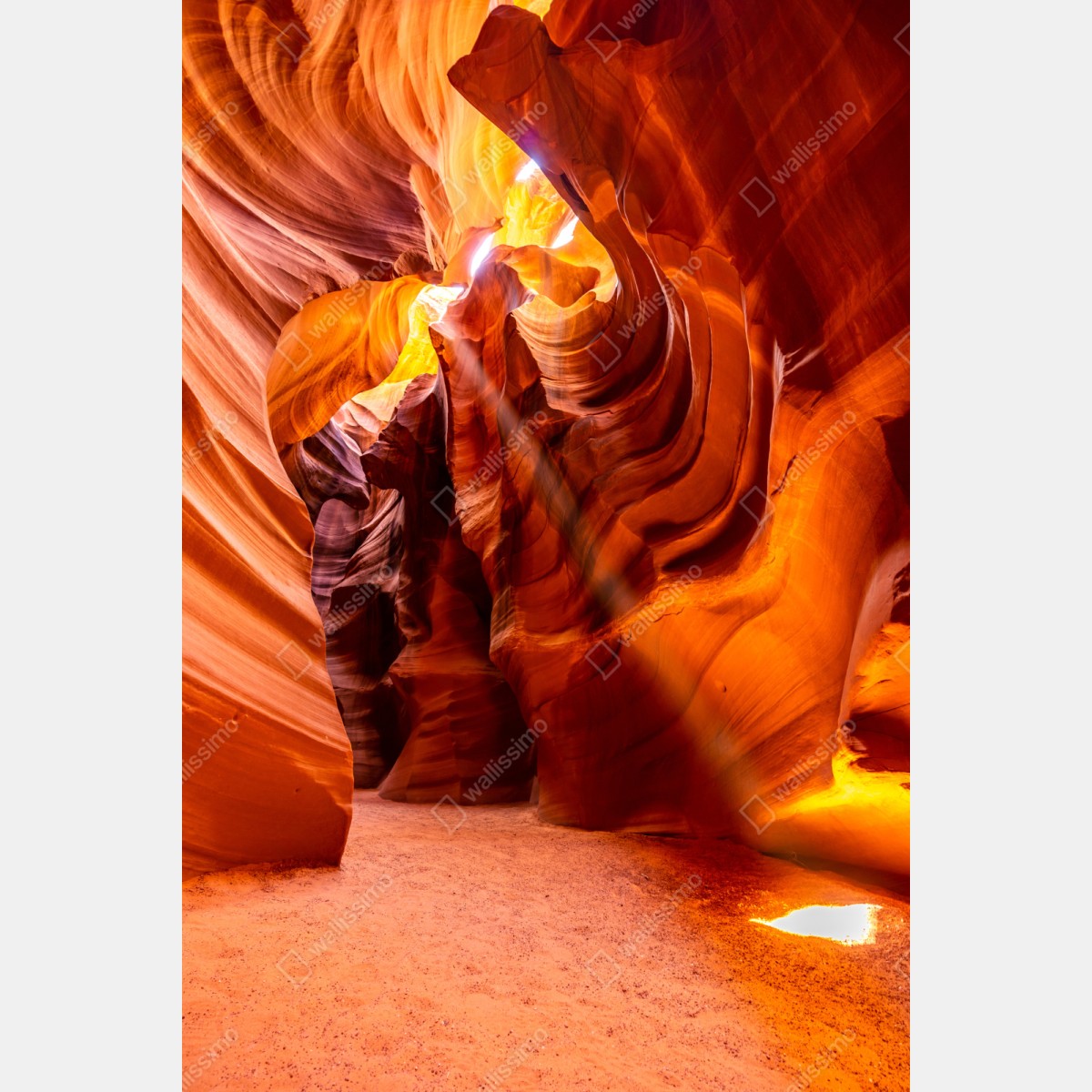 Repositionierbarer Aufkleber Antelope Canyon licht und geschwungene sandsteinformen – Wallnifity® Repositionierbarer Aufkleber Antelope Canyon licht und geschwungene sandsteinformen – Wallnifity®