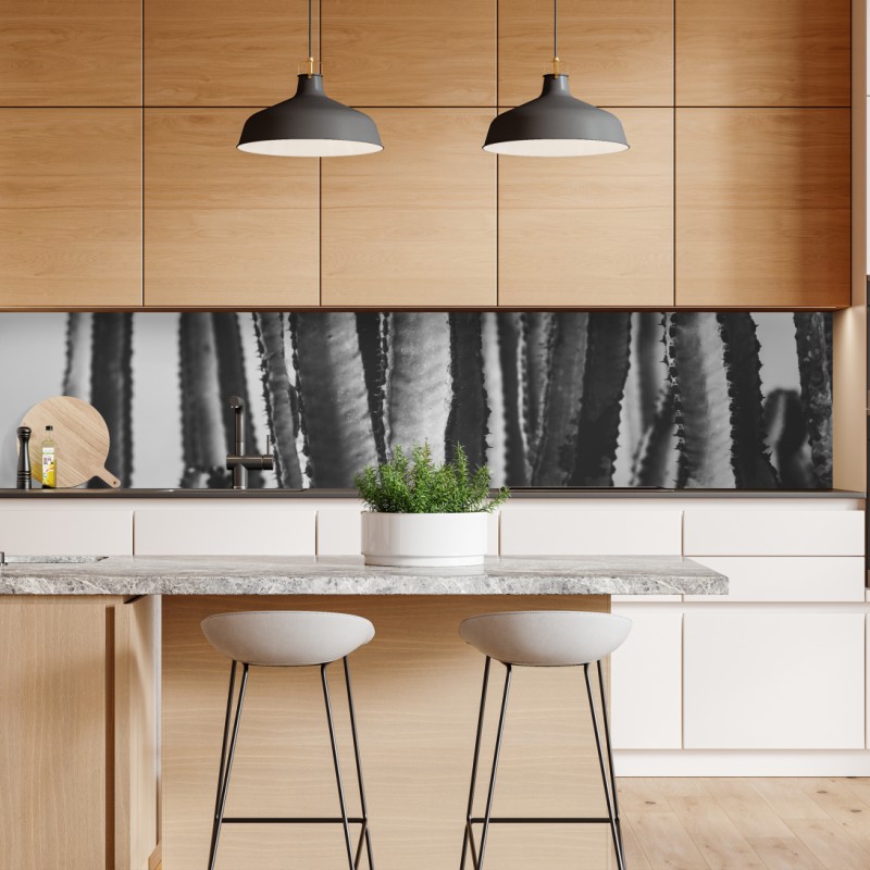 Repositionierbarer Aufkleber tropischer strand mit palmen – Wallnifity®