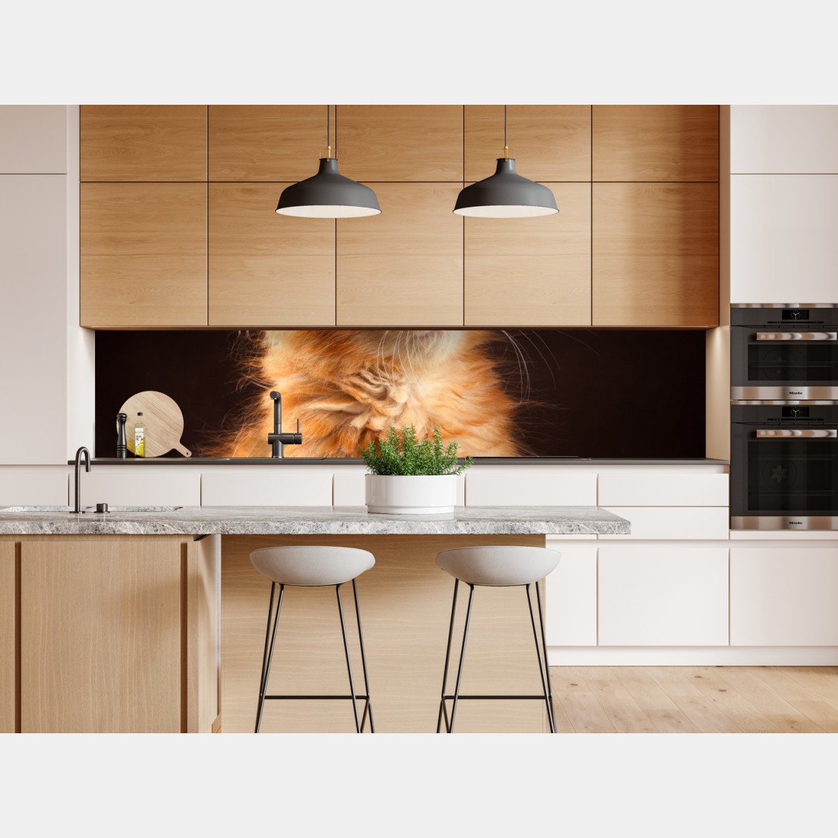 Repositionierbarer Aufkleber niedliches rotes kätzchenportrait – Wallnifity® Repositionierbarer Aufkleber niedliches rotes kätzchenportrait – Wallnifity®