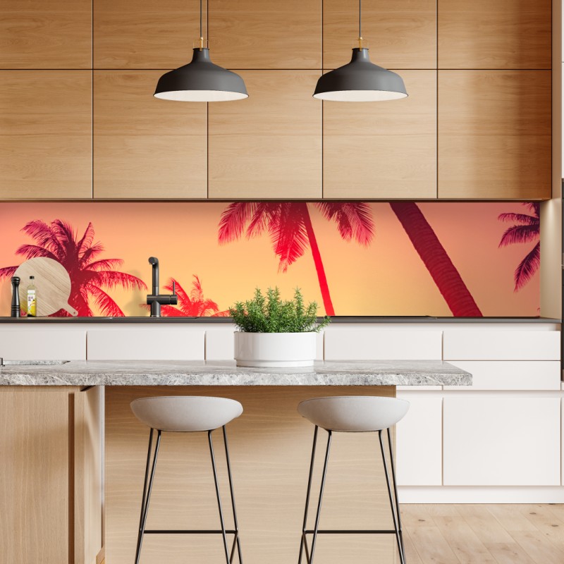 Repositionierbarer Aufkleber Dallas skyline im violetten abendlicht – Wallnifity®