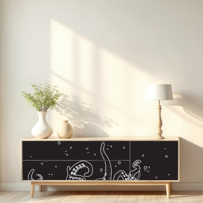 Repositionierbarer Aufkleber oktopus tentakel muster – Wallnifity® Repositionierbarer Aufkleber oktopus tentakel muster – Wallnifity®