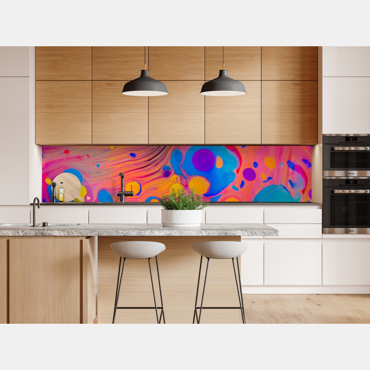 Repositionierbarer Aufkleber osmanisches ebru marmormuster – Wallnifity® Repositionierbarer Aufkleber osmanisches ebru marmormuster – Wallnifity®
