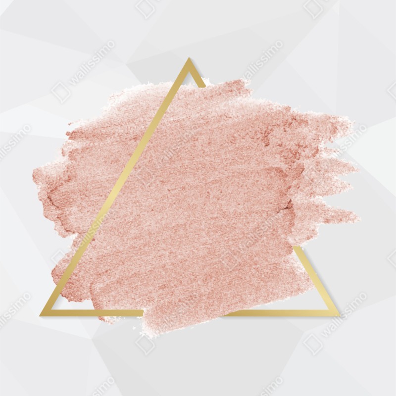 Repositionierbarer Aufkleber pastellrosa geometrisches dreieck – Wallnifity® Repositionierbarer Aufkleber pastellrosa geometrisches dreieck – Wallnifity®