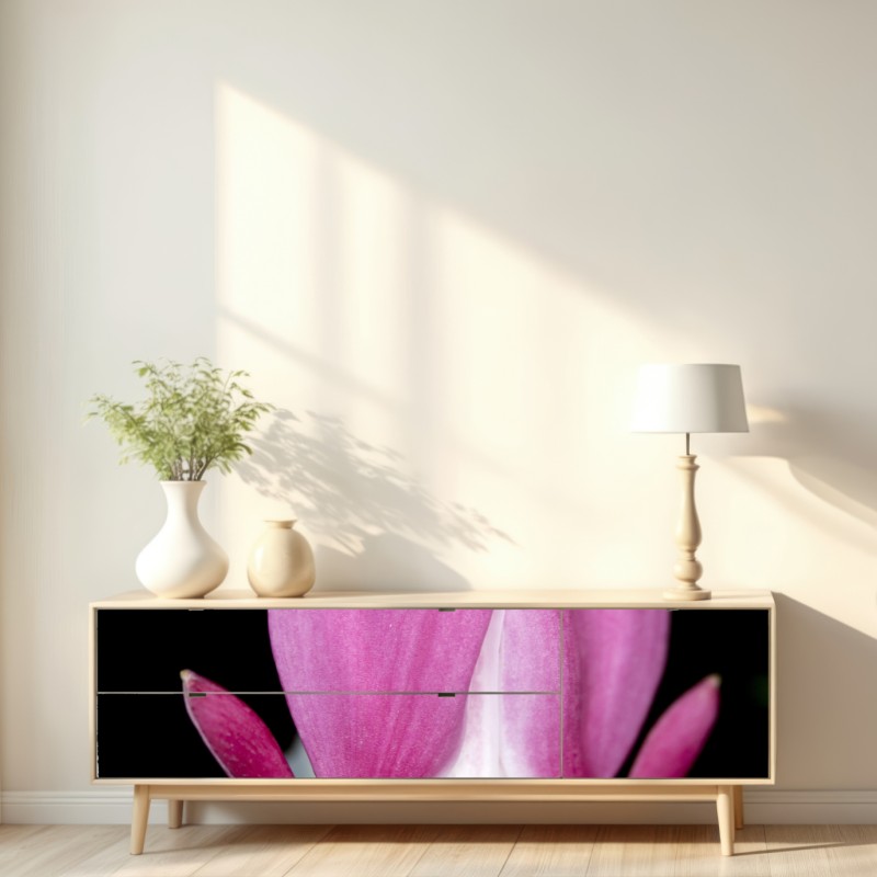 Repositionierbarer Aufkleber zartes rosa herzblüte nahaufnahme – Wallnifity® Repositionierbarer Aufkleber zartes rosa herzblüte nahaufnahme – Wallnifity®
