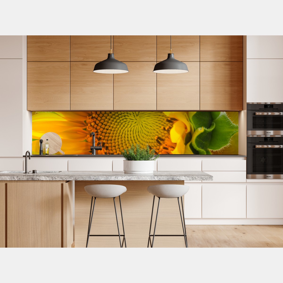 Repositionierbarer Aufkleber sonnenblume nahaufnahme – Wallnifity® Repositionierbarer Aufkleber sonnenblume nahaufnahme – Wallnifity®