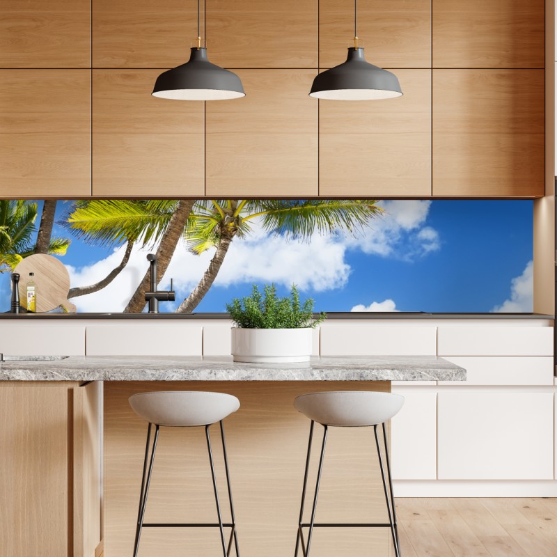 Repositionierbarer Aufkleber nebeliger kiefernwald – Wallnifity®
