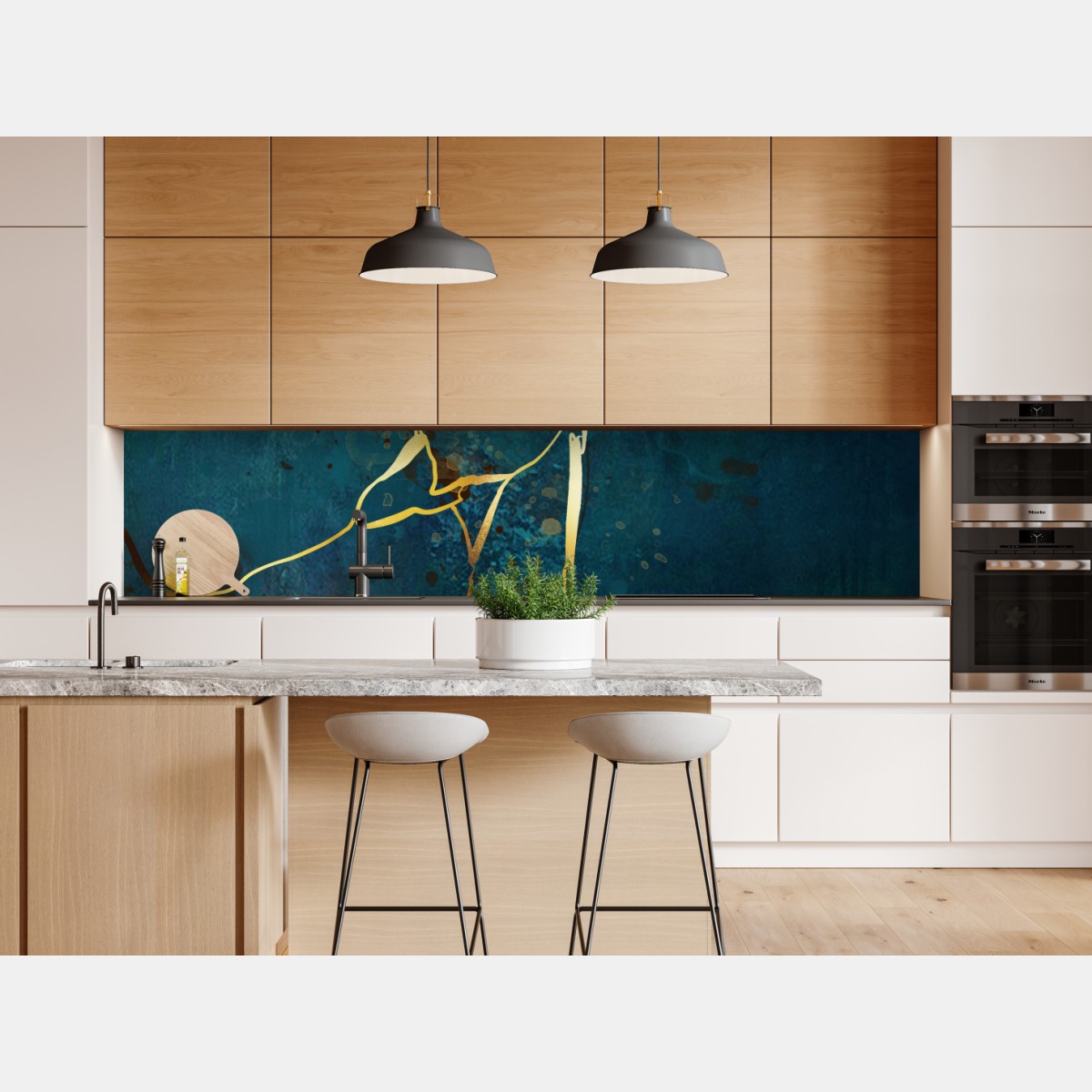 Repositionierbarer Aufkleber türkis und gold abstrakt mit goldenen adern – Wallnifity® Repositionierbarer Aufkleber türkis und gold abstrakt mit goldenen adern – Wallnifity®