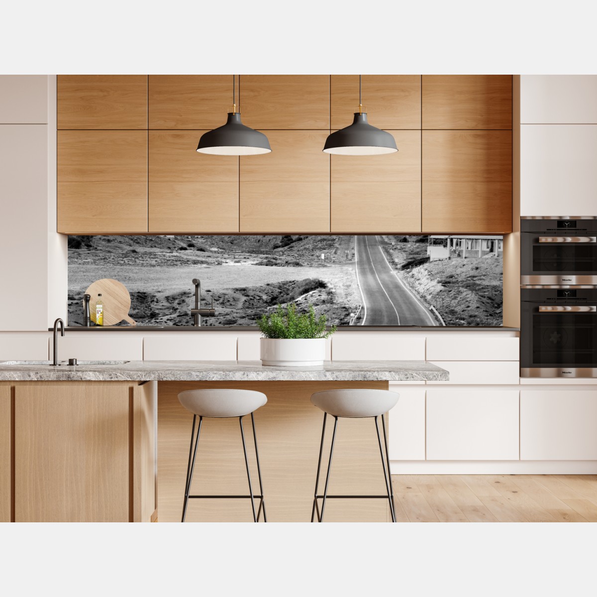 Repositionierbarer Aufkleber gewundene straße durch die berge – Wallnifity® Repositionierbarer Aufkleber gewundene straße durch die berge – Wallnifity®