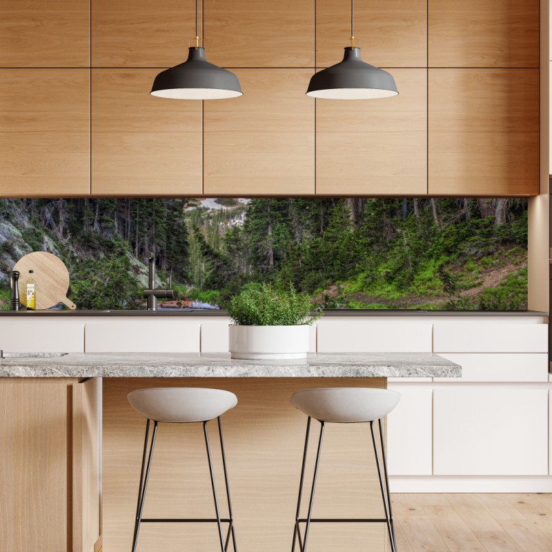 Repositionierbarer Aufkleber bunte gewürze und kräuter auf holz – Wallnifity®
