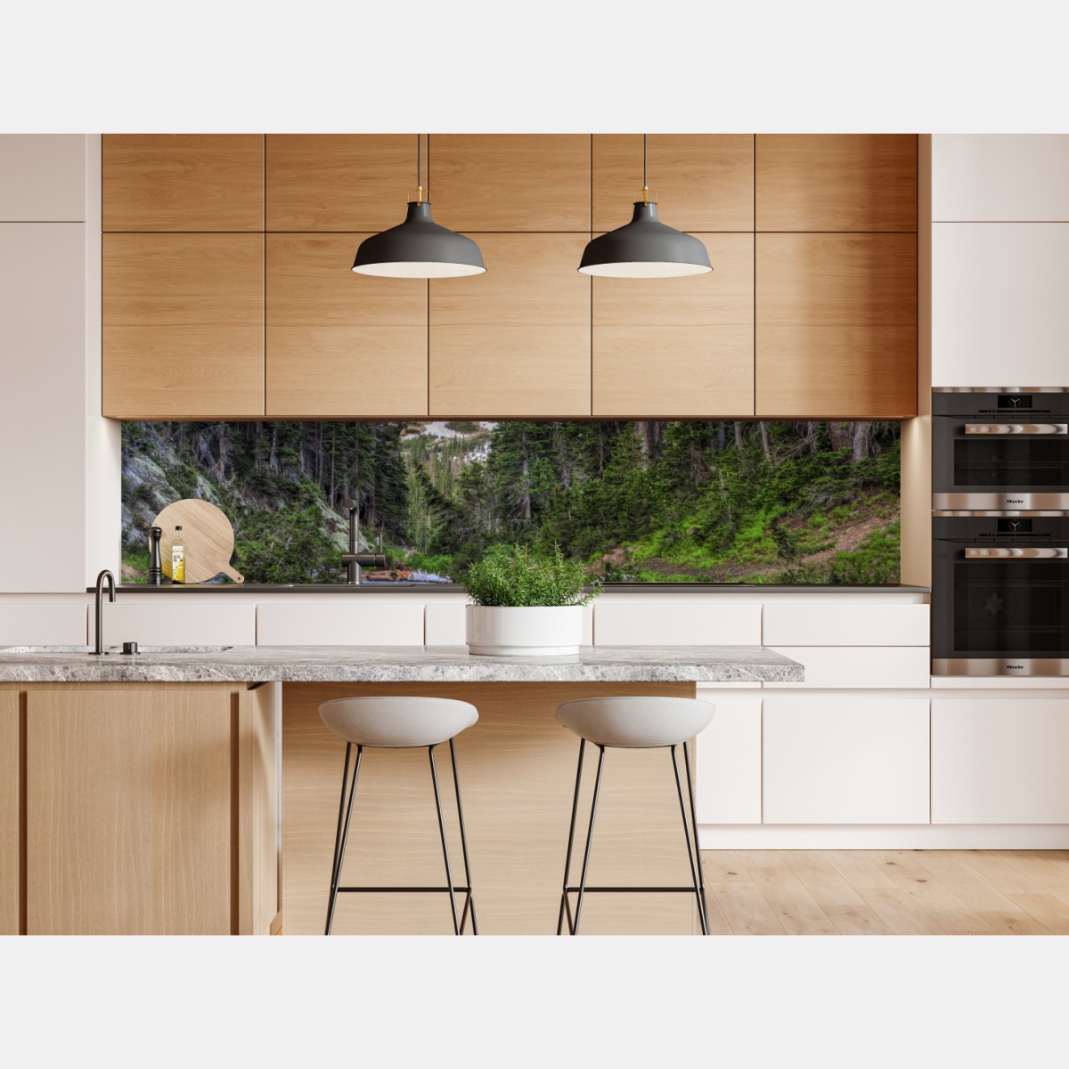 Repositionierbarer Aufkleber goldener gipfel über alpenbach – Wallnifity® Repositionierbarer Aufkleber goldener gipfel über alpenbach – Wallnifity®