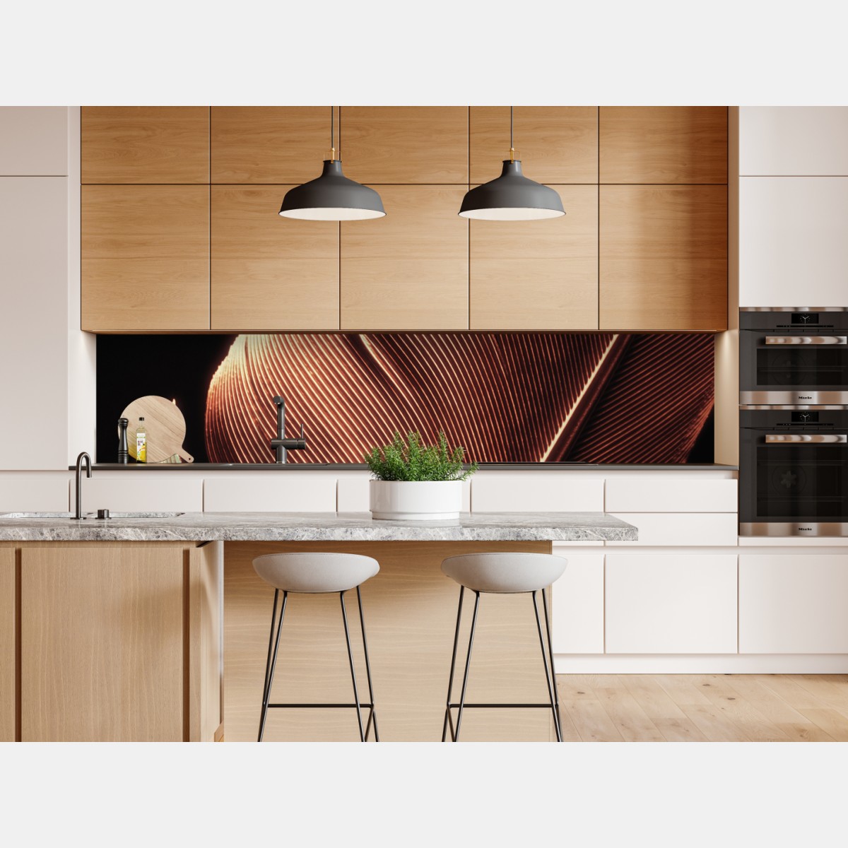 Repositionierbarer Aufkleber goldene feder makro vor schwarzem hintergrund – Wallnifity® Repositionierbarer Aufkleber goldene feder makro vor schwarzem hintergrund – Wallnifity®
