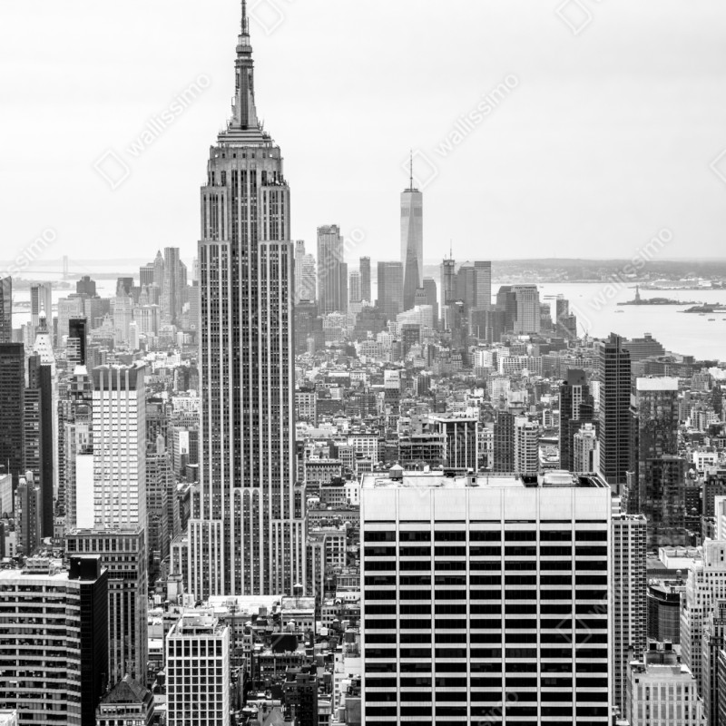 Repositionierbarer Aufkleber zeitlose New York skyline mit Empire State Building – Wallnifity® Repositionierbarer Aufkleber zeitlose New York skyline mit Empire State Building – Wallnifity®