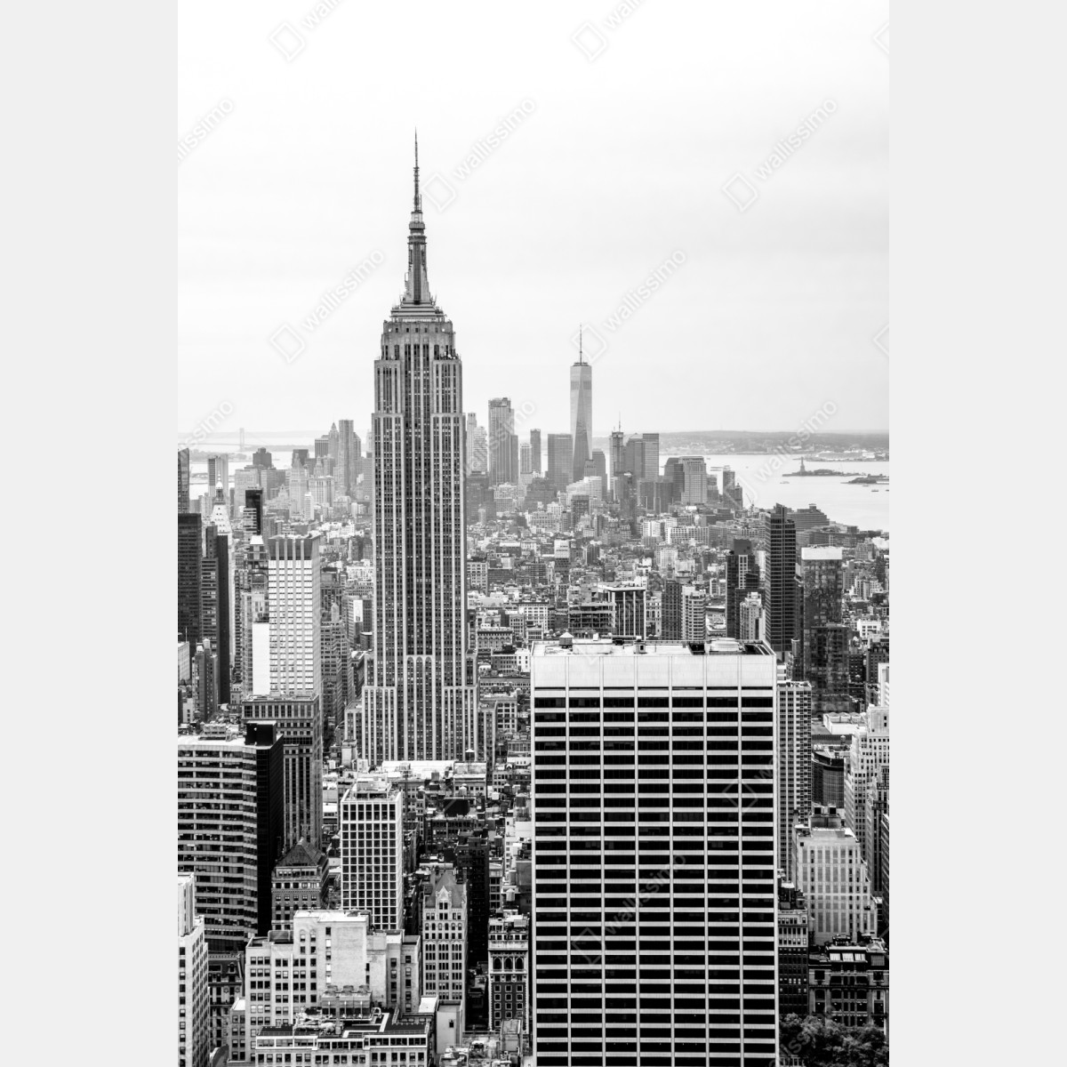 Repositionierbarer Aufkleber zeitlose New York skyline mit Empire State Building – Wallnifity® Repositionierbarer Aufkleber zeitlose New York skyline mit Empire State Building – Wallnifity®
