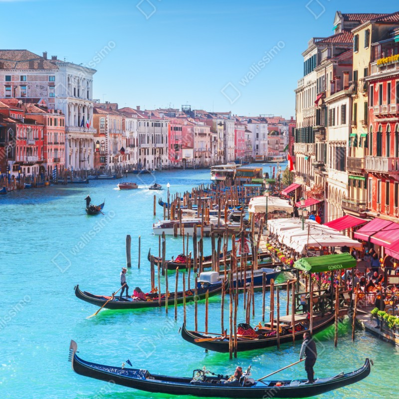 Repositionierbarer Aufkleber Venedig großer kanal stadtansicht – Wallnifity® Repositionierbarer Aufkleber Venedig großer kanal stadtansicht – Wallnifity®
