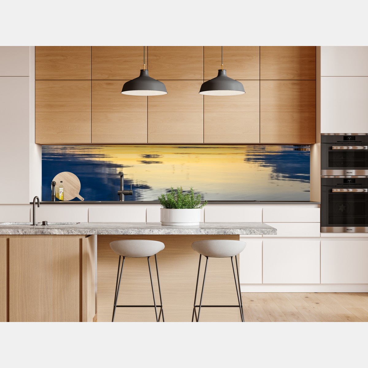Repositionierbarer Aufkleber ruhige küstenlandschaft bei sonnenuntergang – Wallnifity® Repositionierbarer Aufkleber ruhige küstenlandschaft bei sonnenuntergang – Wallnifity®