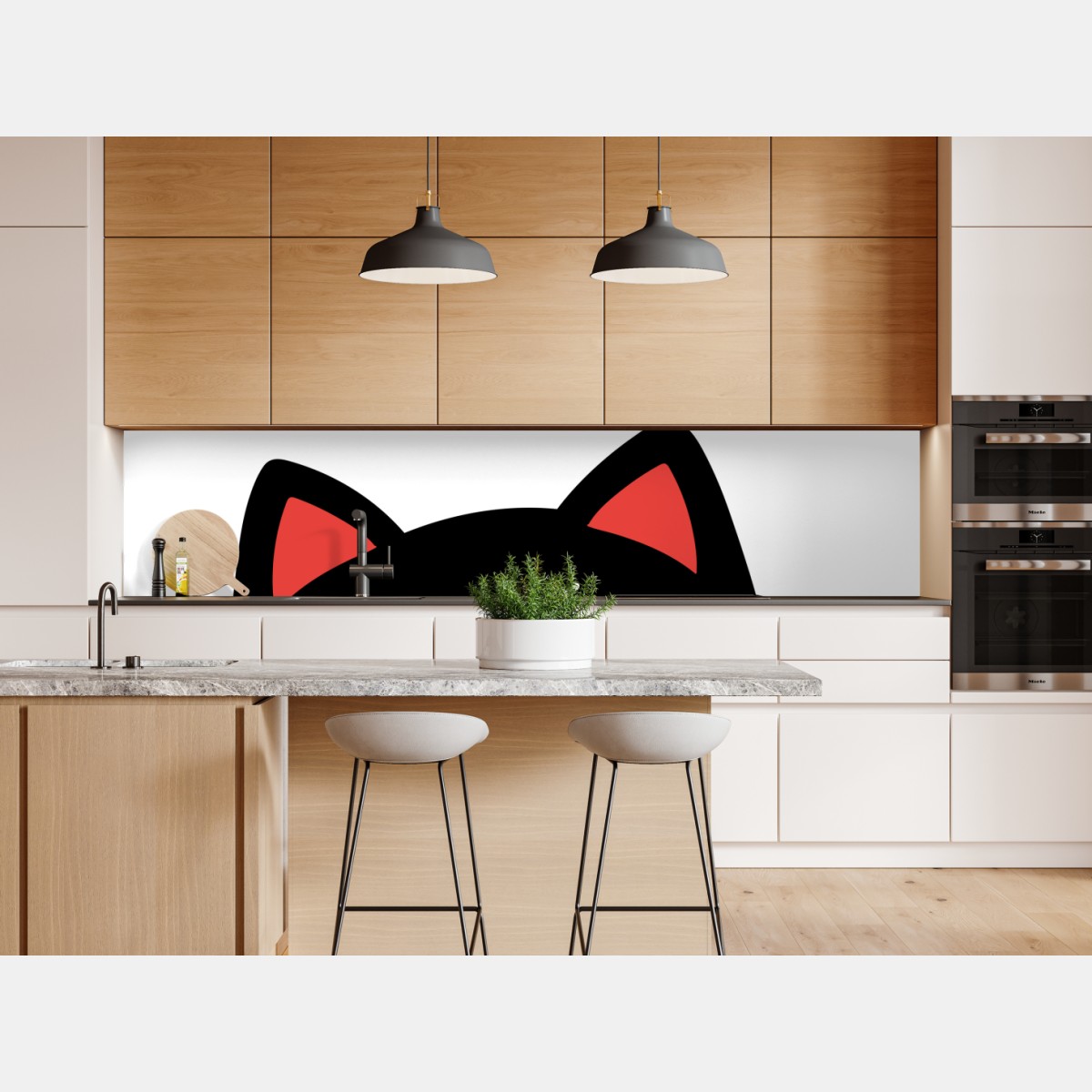 Repositionierbarer Aufkleber freche schwarze katze mit attitude – Wallnifity® Repositionierbarer Aufkleber freche schwarze katze mit attitude – Wallnifity®